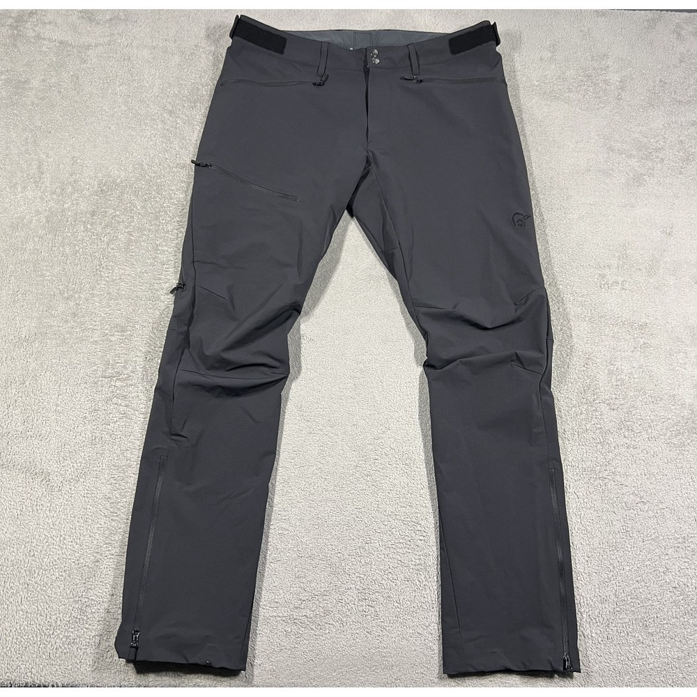 Norrona Falketind Flex1 Pants Mens XL Black Mountaineering Outdoors Hiking Light